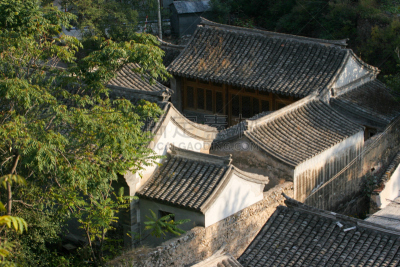 乡村,中国,远古的,北京,特莱,中国印章,屋顶花园,形态学,小别墅,郊区