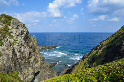 陡峭,海洋,东,海岸地形,江岛无须鳚,石垣岛,东海,水,天空,里山