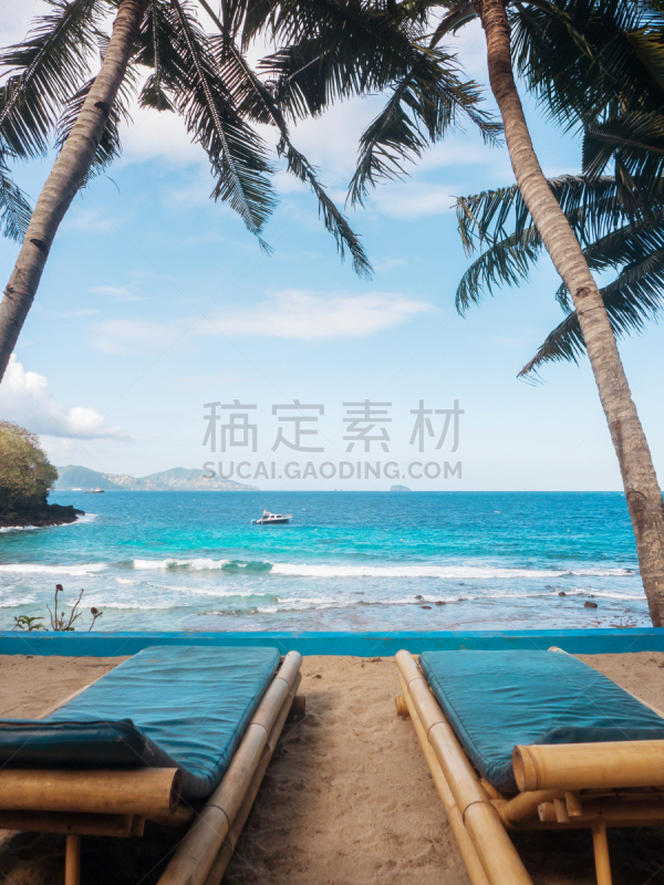 水,海滩,sun lounger,前面,鸡尾酒,两只动物,峇里岛南湾,努沙杜阿,展地达萨,金巴兰湾