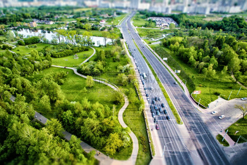 风景,顶部,城市,路,无人,波兰,背景,新生活,图像,夏天