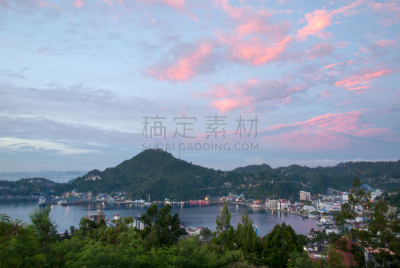城市,巴布亚省,山顶凌霄阁,水平画幅,地形,无人,早晨,户外,摄影