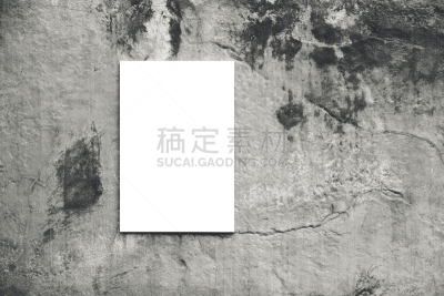 现代,市场营销,白色,画布,布告栏,复式楼,空白的,悬挂的,混凝土墙,想法