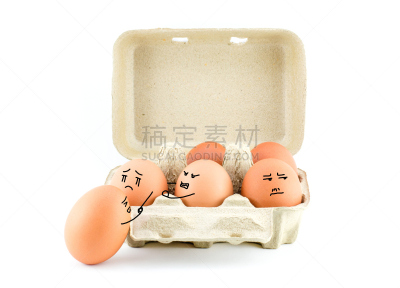 剪贴路径,人的脸部,卵,乐趣,白色,水平画幅,谷仓,散养家禽,半打,农业