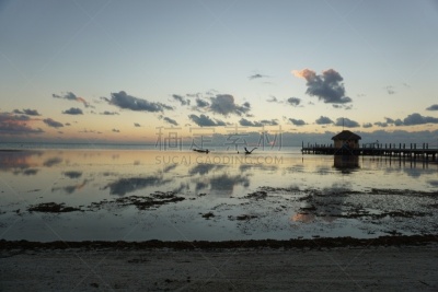 伯利兹,黎明,ambergris caye,自然,天空,水平画幅,无人,户外,云景