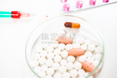 药房,生物科技,科学,药,药丸,注射器,概念,背景聚焦,探索