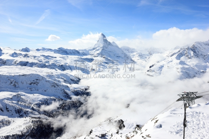 马特洪峰,瓦莱斯州,瑞士阿尔卑斯山,瑞士,风景,车站,策尔马特,北欧滑雪赛,宾尼的阿尔卑斯山脉,滑雪坡