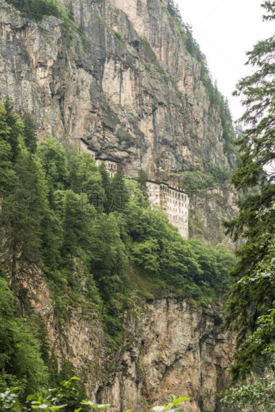 修道院,崔比逊,圣玛丽,黑海,垂直画幅,旅游目的地,安纳托利亚,建筑,基督教,废墟