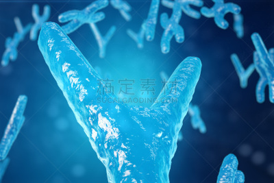 3D illustration XY-chromosomes as a concept for human biology medical symbol gene therapy or microbiology genetics research