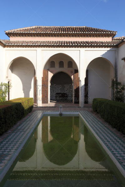 西班牙,特拉华,马拉加省,Alcazaba,垂直画幅,摩尔人风格,无人,古老的,当地著名景点,户外