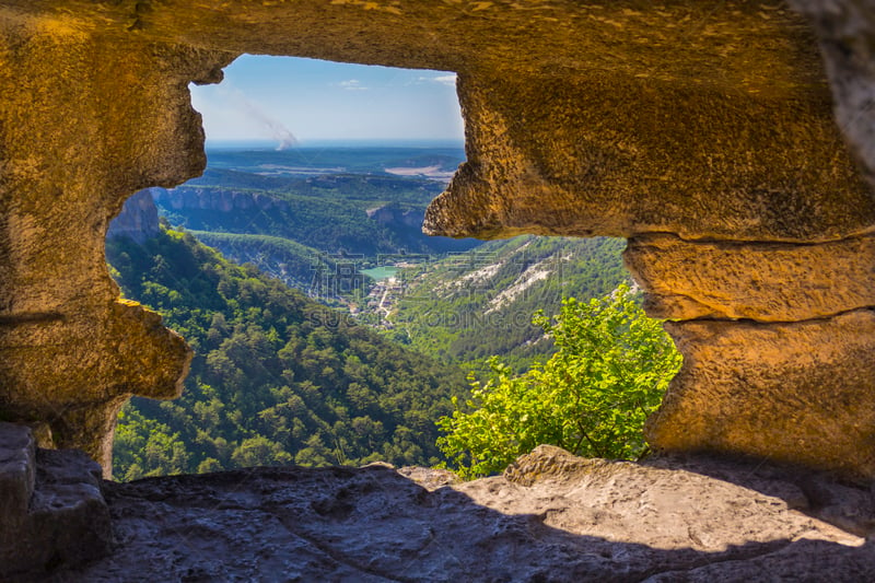 羽衣甘蓝,中世纪时代,风景,狸子,克里米亚,秘密,人类居住地,废墟,拆毁的,夏天