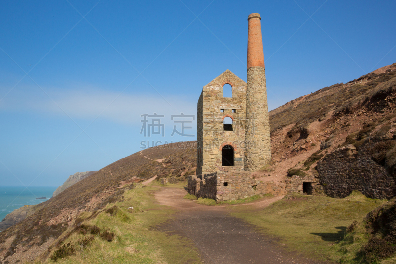 Cornish tin mine Cornwall UK