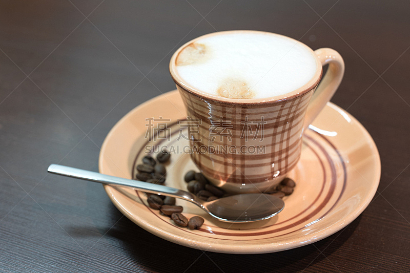 卡布奇诺咖啡,咖啡,背景,烤咖啡豆,褐色,饼干,芳香的,水平画幅,热饮,早晨