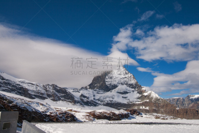 云,冬天,阿尔卑斯山脉,马特洪峰,风景,瑞士,有包装的,天空,度假胜地,水平画幅