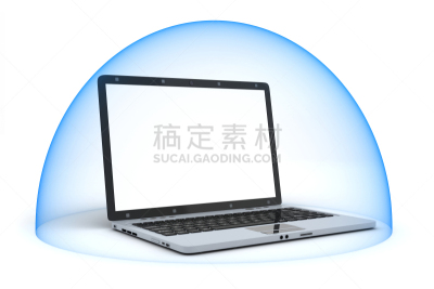 遮护的手势,笔记本电脑,病毒,二进制码,杀毒软件,水平画幅,盾,无人,绘画插图,网络安全防护