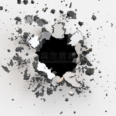 墙,三维图形,绘画插图,背景,抽象,色彩鲜艳,弹孔,裂片,拆毁的,洞