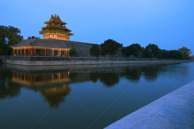 北京,故宫,清朝,明朝风格,水,水平画幅,古老的,古典式,都市风景,国际著名景点