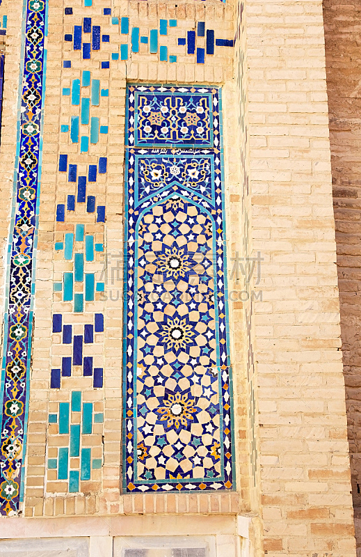 背景,撒马尔干,陵墓,乌兹别克斯坦,垂直画幅,式样,艺术,建筑,无人,手艺