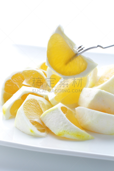 水果,柑橘属,熟的,垂直画幅,部分,白色,无人,日本,白色背景,葡萄柚