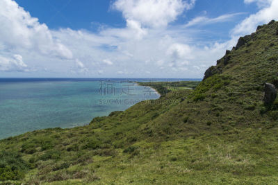 冲绳县,斗篷,留白,休闲活动,当地著名景点,纯净,海岬,夏天,石垣岛,滨水