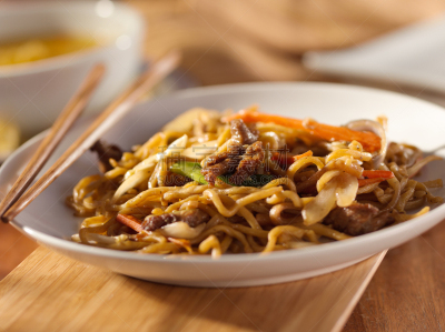 捞面,牛肉,中式外卖,选择对焦,水平画幅,无人,膳食,特写,肉
