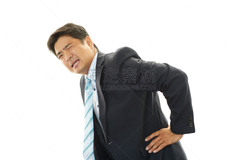 男商人,背痛,办公室,留白,悲痛,水平画幅,情绪压力,制服,套装,干净