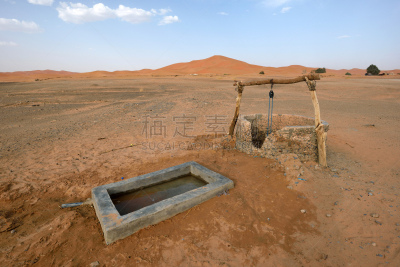 井,撒哈拉沙漠,摩洛哥,地下水,沙漠,农业,绳子,北非,环境,天气