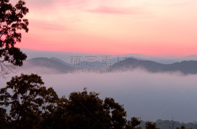 山麓百汇,黎明,大烟雾山脉,天空,美,公园,水平画幅,山,无人,田纳西