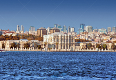 多尔马巴赫切王宫,伊斯坦布尔,水,水平画幅,东亚,户外,都市风景,著名景点,河流,成年的