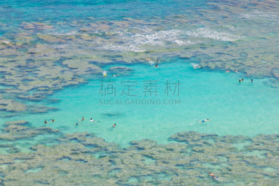 恐龙湾,呼吸管,自然公园,水,水平画幅,高视角,太平洋岛屿,人,海洋生命,海洋