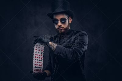 魔术师,纸牌,进行中,魔术,艺术家,性格,错觉,仅男人,仅成年人,理发师