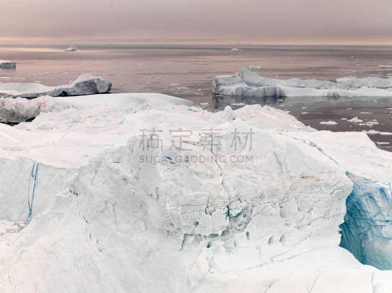 北冰洋,航拍视角,冰山,北极,格陵兰,天空,风,气候,雪,北美