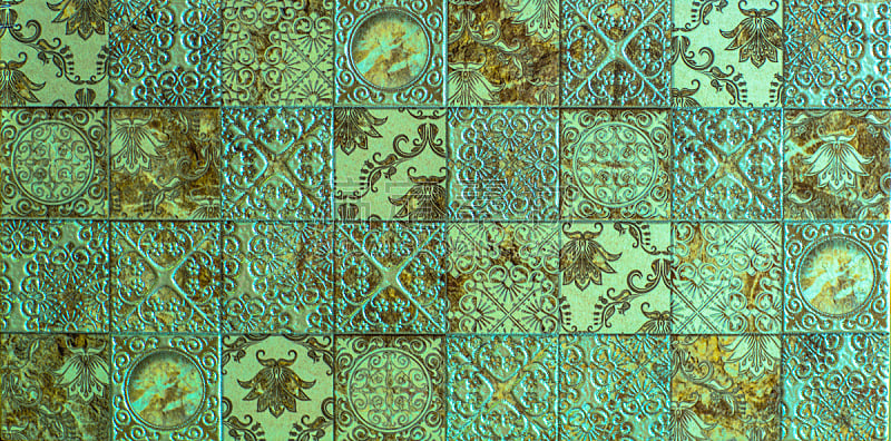 tile, floral vintage abstract pattern