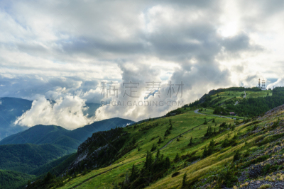 美原,苏格兰高地,长野县,高原,天空,里山,草原,国家公园,休闲活动,水平画幅