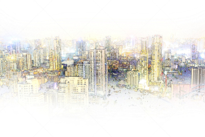 水彩画颜料,铅笔画,抽象,多色的,伦敦城,背景,建筑外部,留白,边框