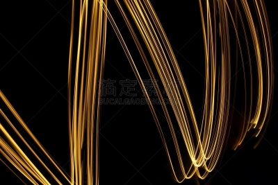 黄金,黑色背景,光绘摄影,黄色,长时间曝光,霓虹灯,照明设备,长的,橙色,图像