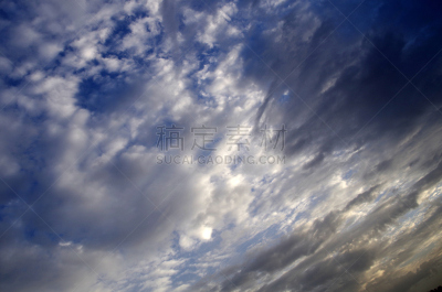 天空,蓝色,云,美,水平画幅,纹理效果,巨大的,户外,云景