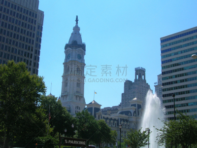 市政厅,水平画幅,无人,夏天,户外,都市风景,现代,白色,国际著名景点,彩色图片
