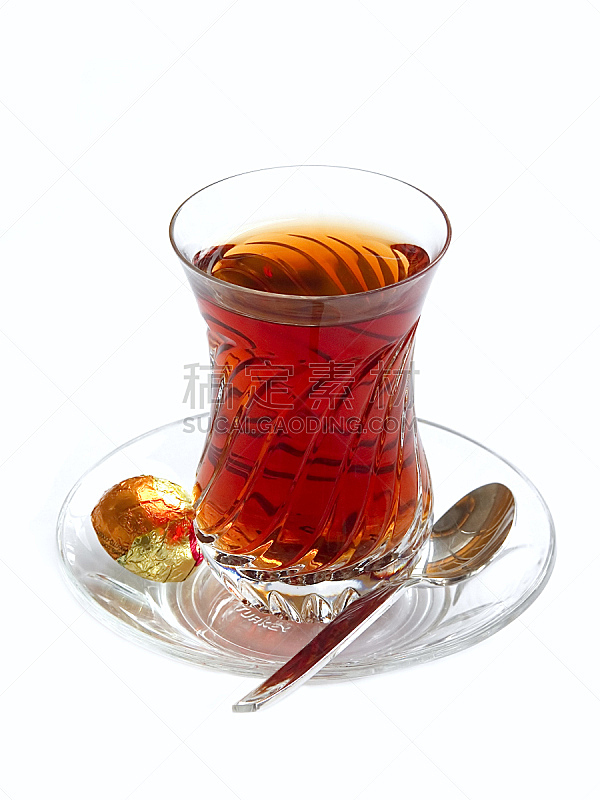 茶,白色,红茶,垂直画幅,无人,茶碟,茶匙,工间休息,玻璃杯,饮料