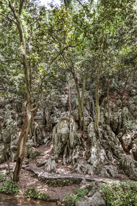 杭州,丰,灵隐寺,泥瓦匠,垂直画幅,修道院,旅游目的地,无人,全景,寺庙