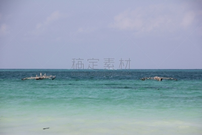 独桅帆船,桑吉巴尔,海滩,印度洋,非洲,坦桑尼亚,吉汶瓦海滩,双体船,船体,水