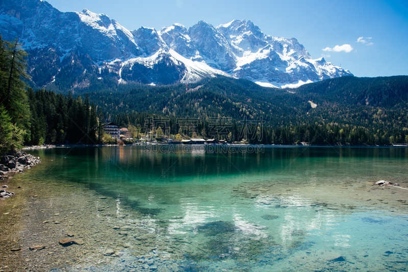 艾博湖,湖,楚格峰,著名景点,自然美,风景,蒂蒂湖,黑森林,水,天空