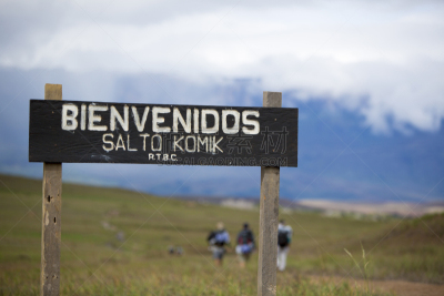 木制,徒步旅行,进口标志,标志,罗赖马山,canaima,旅途,热带气候,云,著名景点