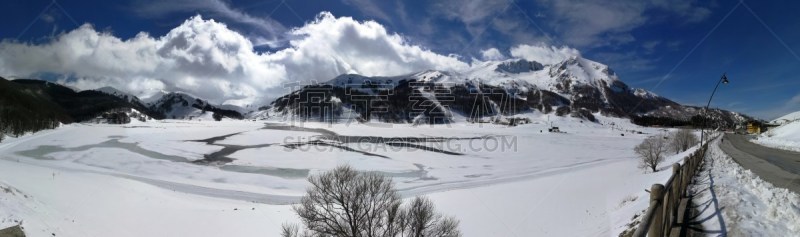 天空,公园,风,水平画幅,云,piana,雪,巨大的,滑雪坡,户外