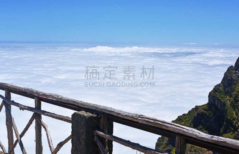 马德拉,山脉,云,古梅阿达,比科公司,大西洋群岛,天空,水平画幅,山,夏天