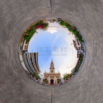 建筑,全景,建筑外部,360度景观,文凭, 圣克鲁斯地区,天空,校园