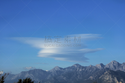 云,山,在上面,天空,气候,水平画幅,无人,户外,云景,非凡的