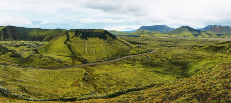 火山地形,苔藓,fjallabak nature reserve,兰德玛纳,天空,水平画幅,山,沙子,无人,户外