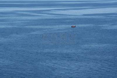 水,桨叉架船,水平画幅,小的,无人,蓝色,偏远的,湖,船,休闲船