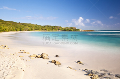 海滩,长时间曝光,加勒比海地区,半月湾,甲晕湾,安提瓜,安提瓜和巴布达,水,天空,水平画幅