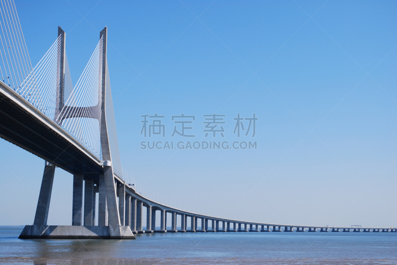 水,葡萄牙,瓦斯科·达·伽马大桥,里斯本,长的,在上面,天空,公园,水平画幅